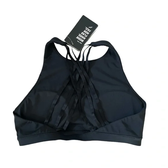 Women’s Flag Nor Fail Black Vivid Sports Bra - Picture 2 of 7